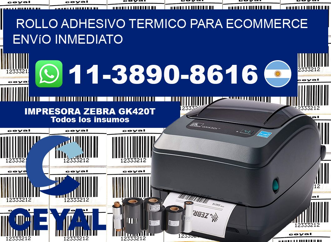 ROLLO ADHESIVO TERMICO PARA ECOMMERCE Envío inmediato