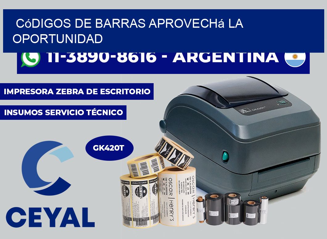 códigos de barras Aprovechá la oportunidad