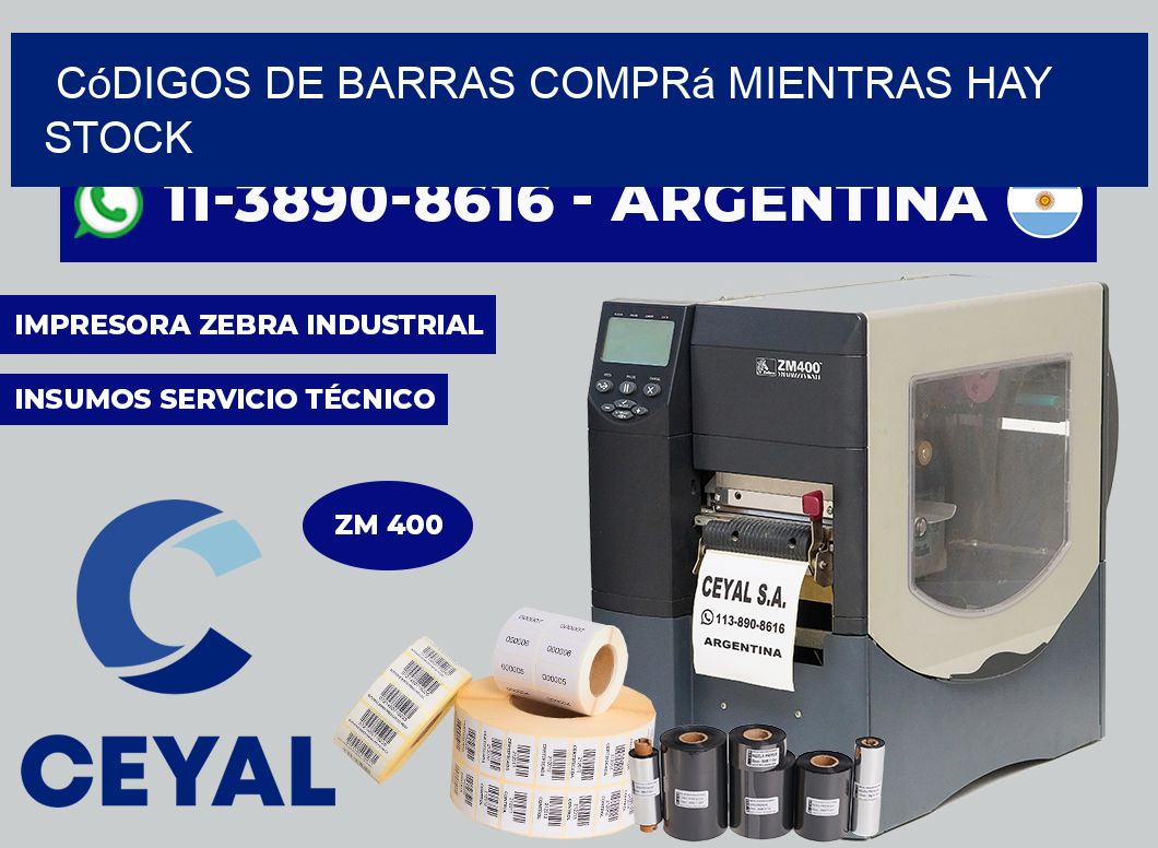 códigos de barras Comprá mientras hay stock