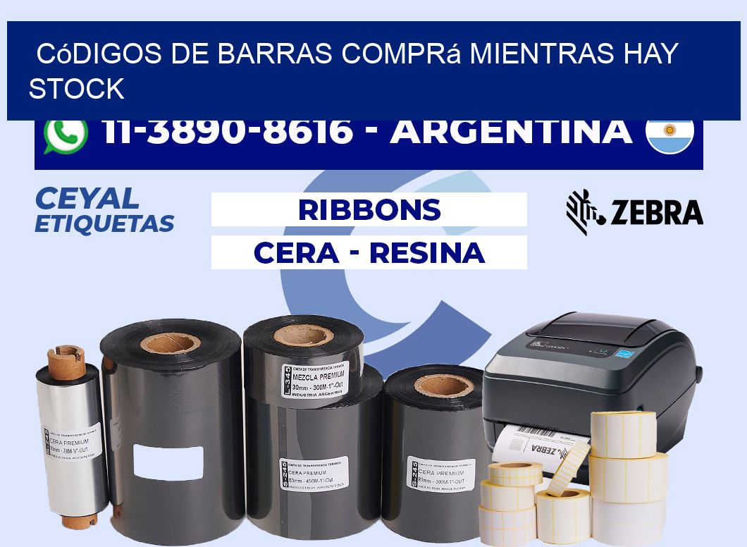 códigos de barras Comprá mientras hay stock