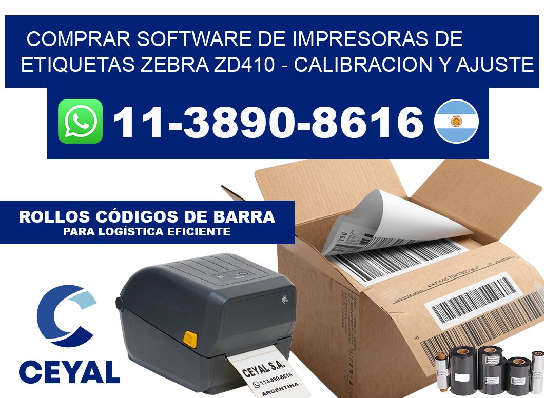 comprar software de Impresoras de Etiquetas Zebra ZD410 - Calibracion y Ajuste