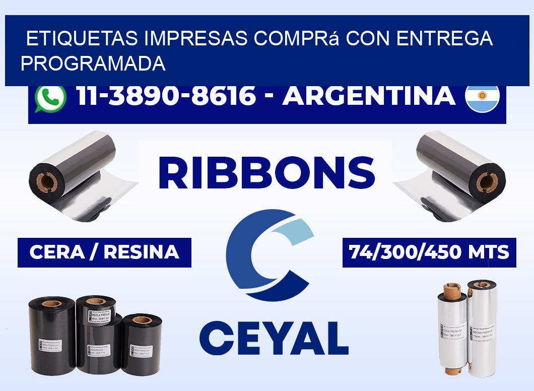etiquetas impresas Comprá con entrega programada