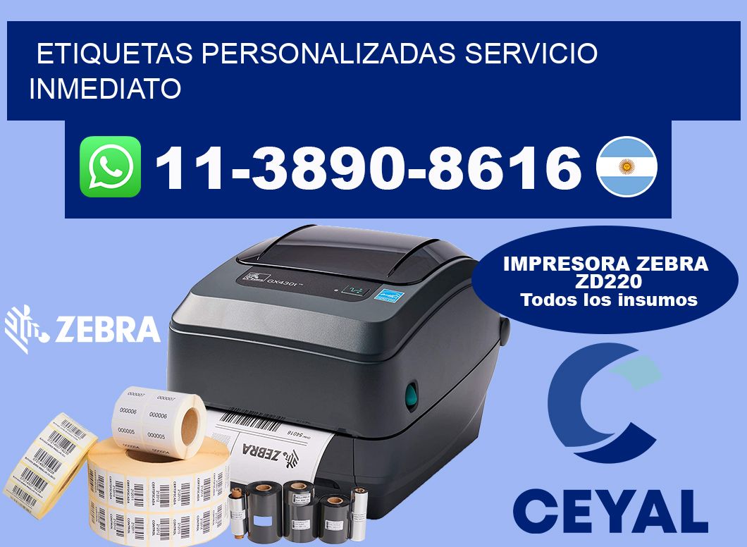 etiquetas personalizadas Servicio inmediato