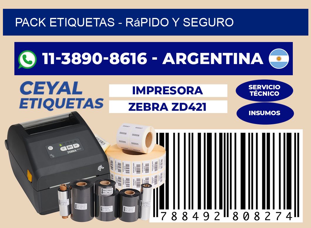 pack etiquetas - rápido y seguro