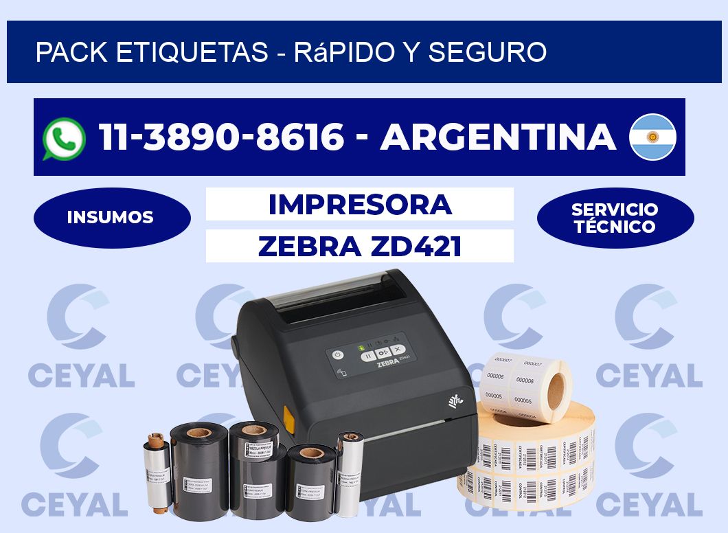pack etiquetas - rápido y seguro