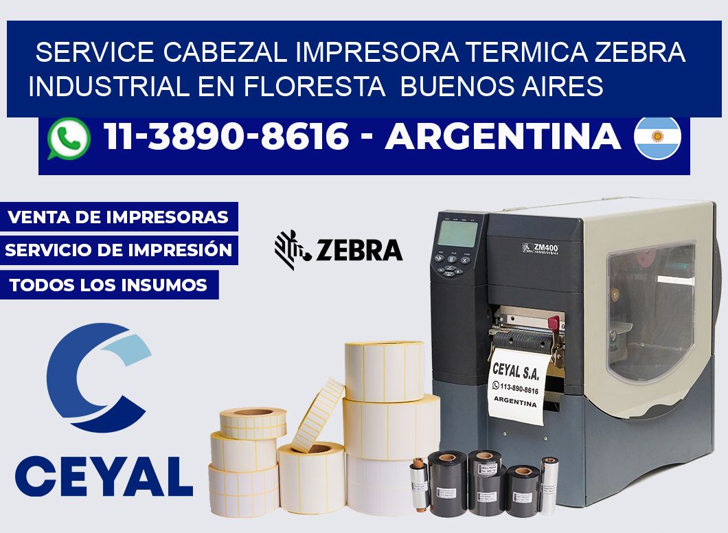 service cabezal impresora termica zebra industrial en Floresta  Buenos Aires