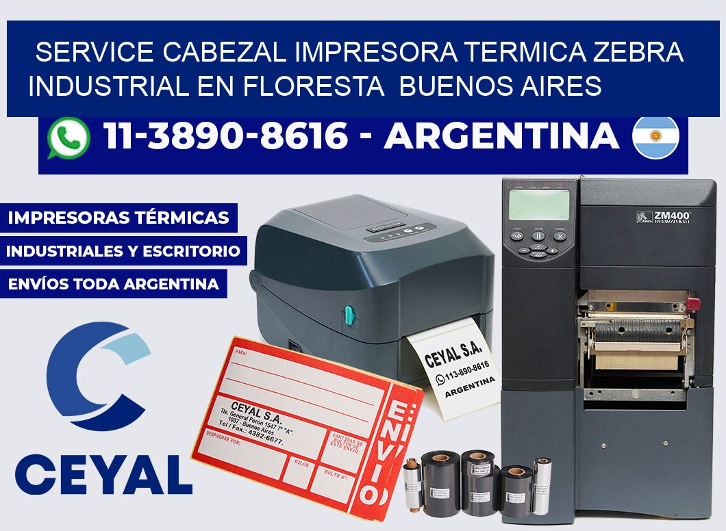 service cabezal impresora termica zebra industrial en Floresta  Buenos Aires