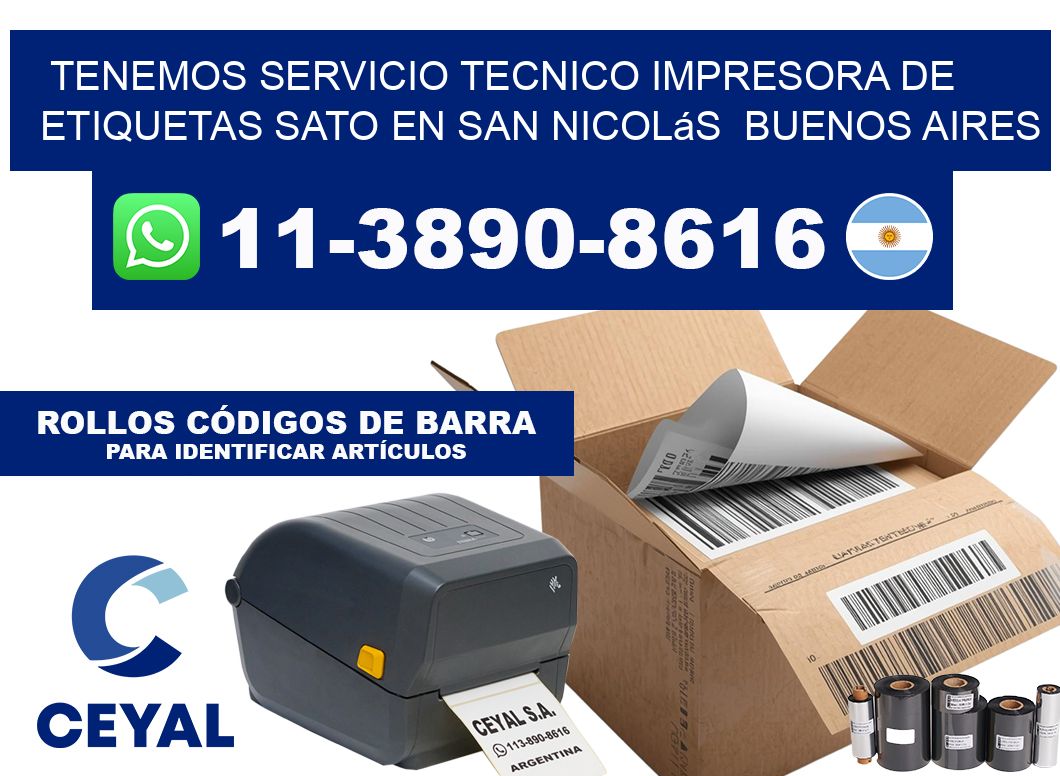 tenemos servicio tecnico Impresora de etiquetas Sato en San Nicolás  Buenos Aires