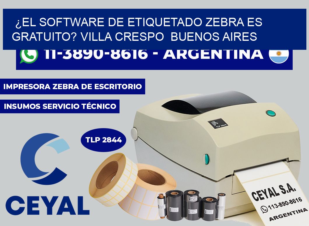 ¿El software de etiquetado Zebra es gratuito? Villa Crespo  Buenos Aires