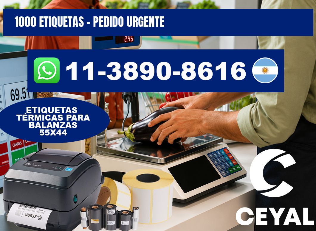 1000 ETIQUETAS - Pedido urgente