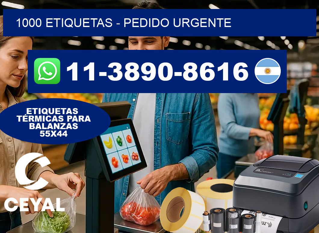 1000 ETIQUETAS - Pedido urgente