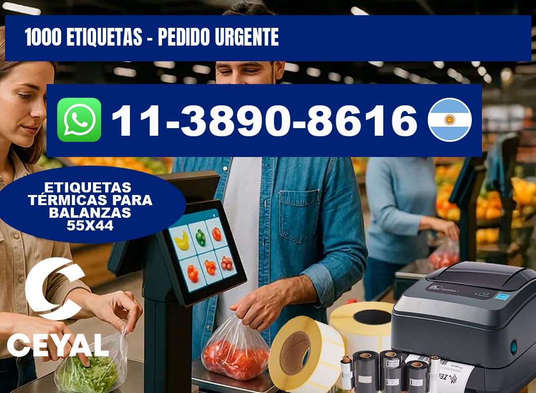 1000 ETIQUETAS - Pedido urgente