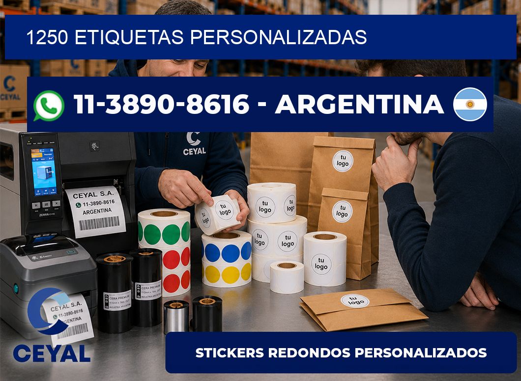 1250 ETIQUETAS PERSONALIZADAS