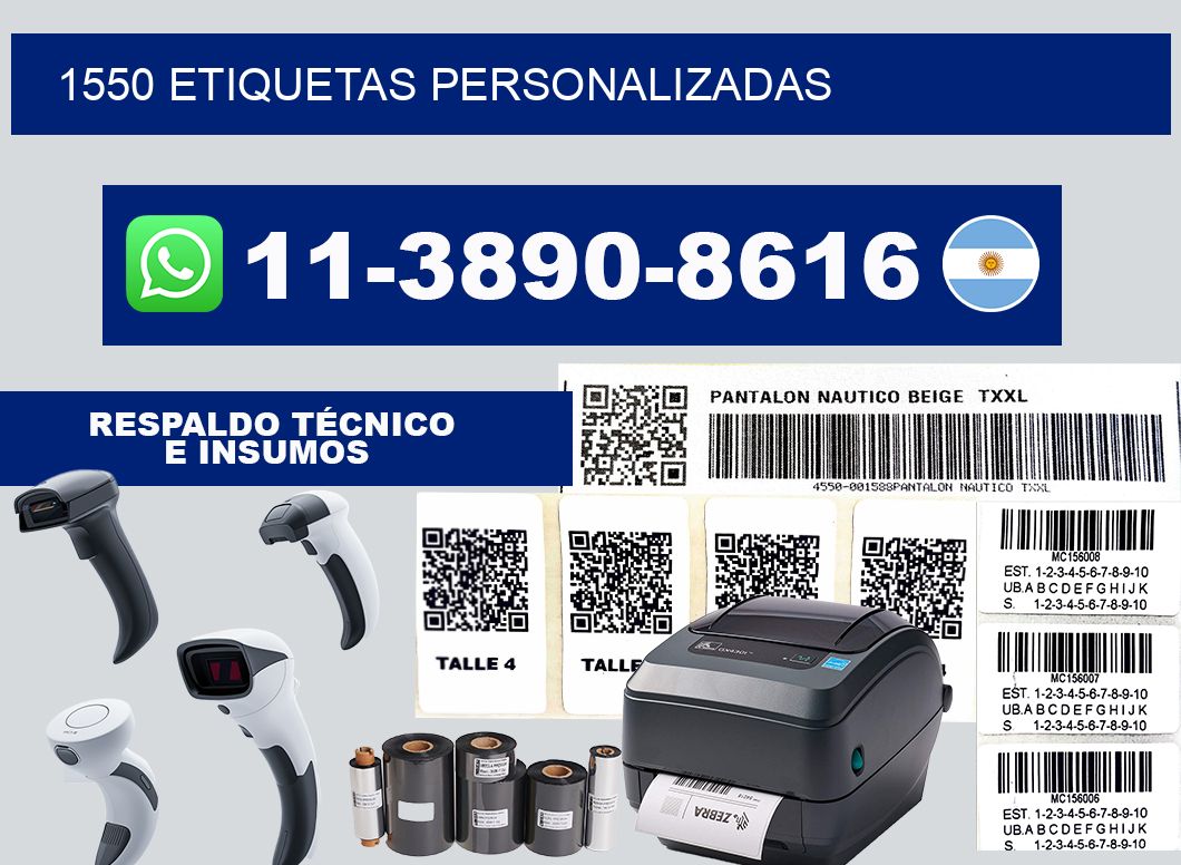 1550 ETIQUETAS PERSONALIZADAS