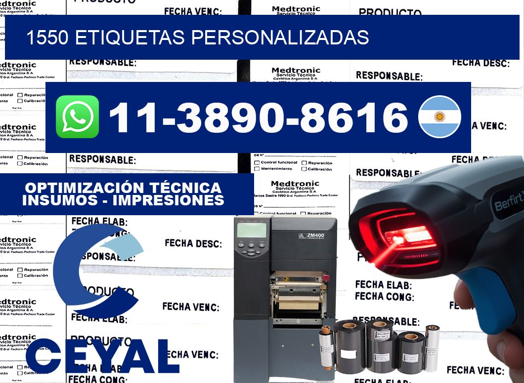 1550 ETIQUETAS PERSONALIZADAS