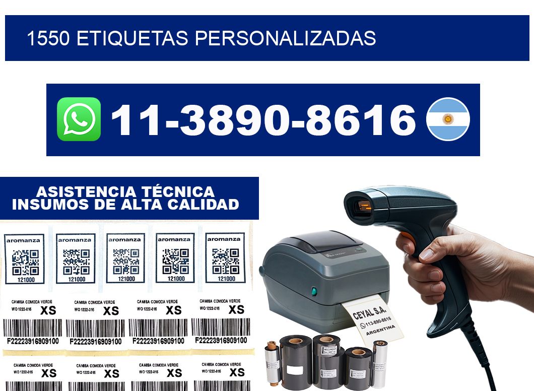 1550 ETIQUETAS PERSONALIZADAS