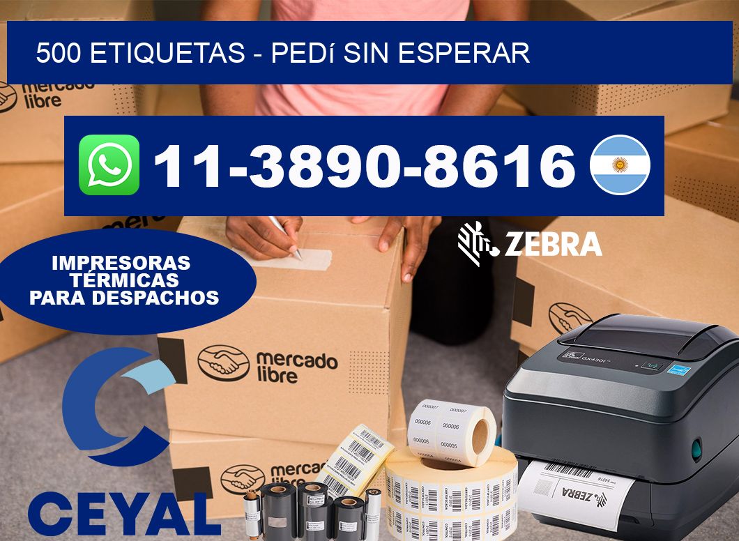 500 ETIQUETAS - Pedí sin esperar