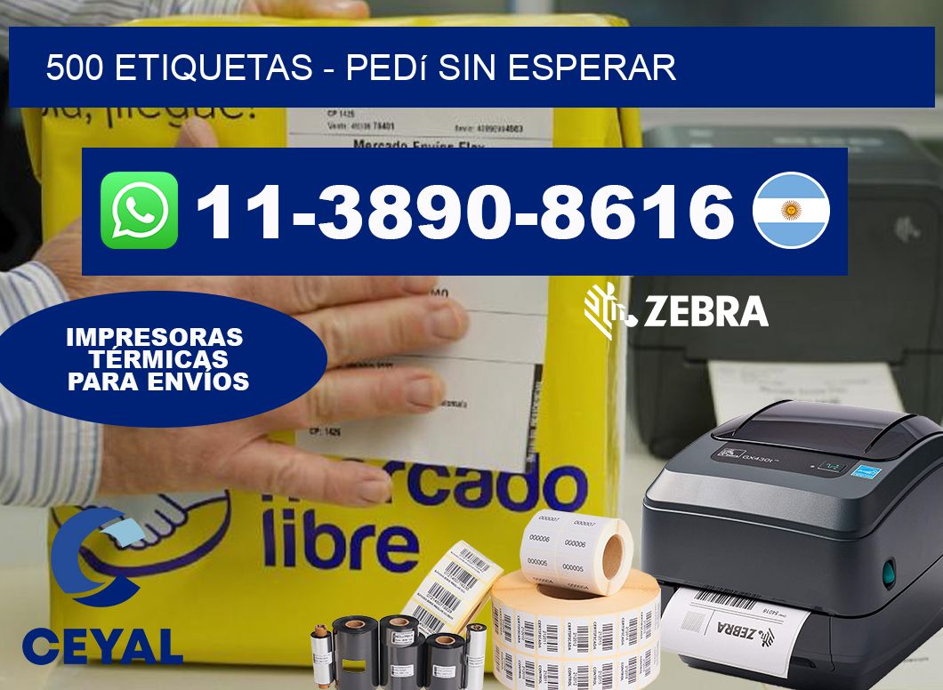 500 ETIQUETAS – Pedí sin esperar