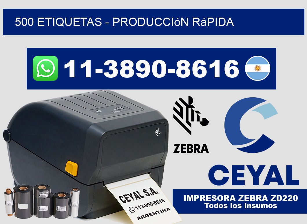 500 ETIQUETAS – Producción rápida