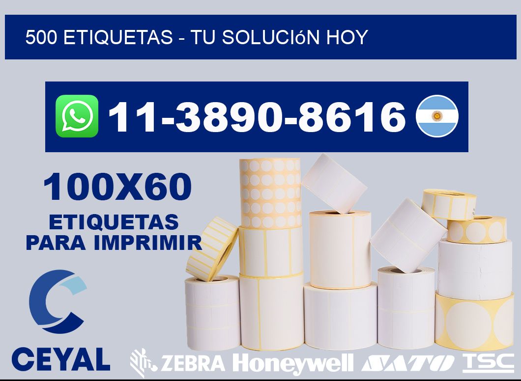 500 ETIQUETAS - Tu solución hoy
