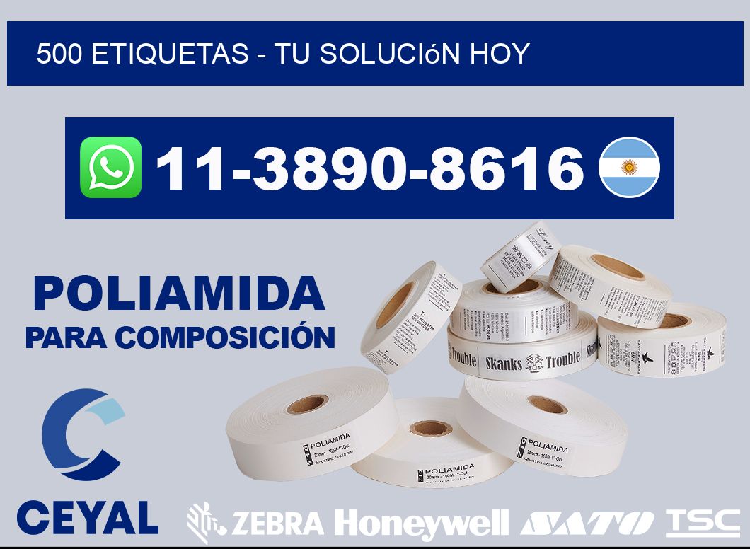 500 ETIQUETAS - Tu solución hoy