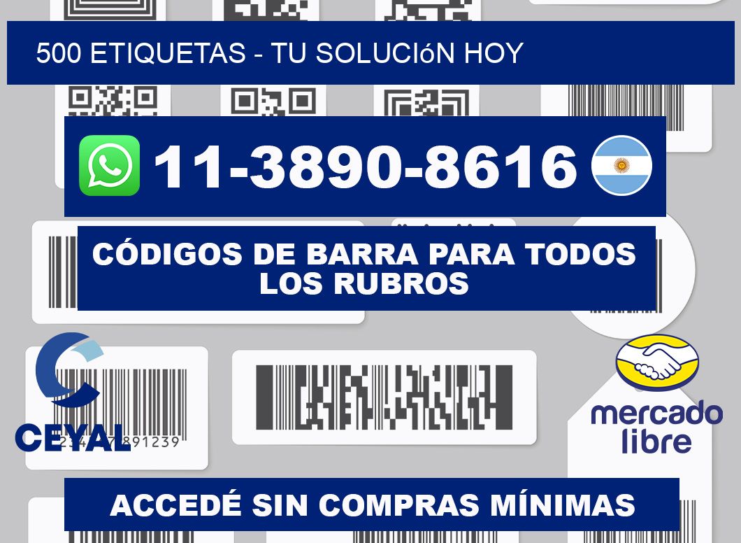 500 ETIQUETAS - Tu solución hoy
