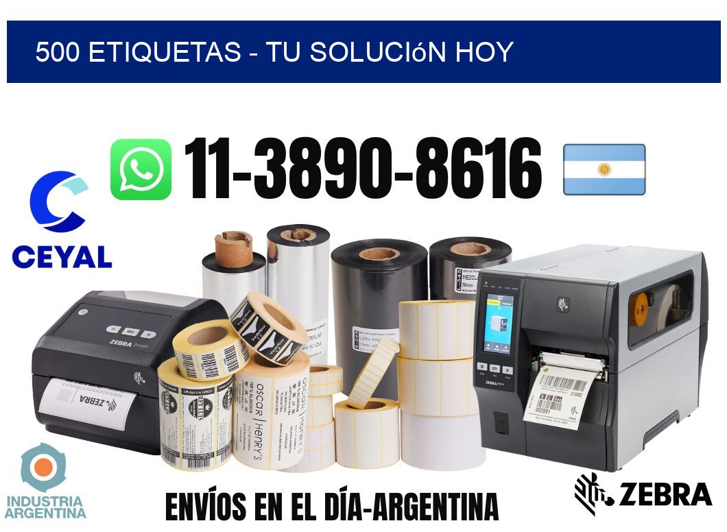 500 ETIQUETAS – Tu solución hoy