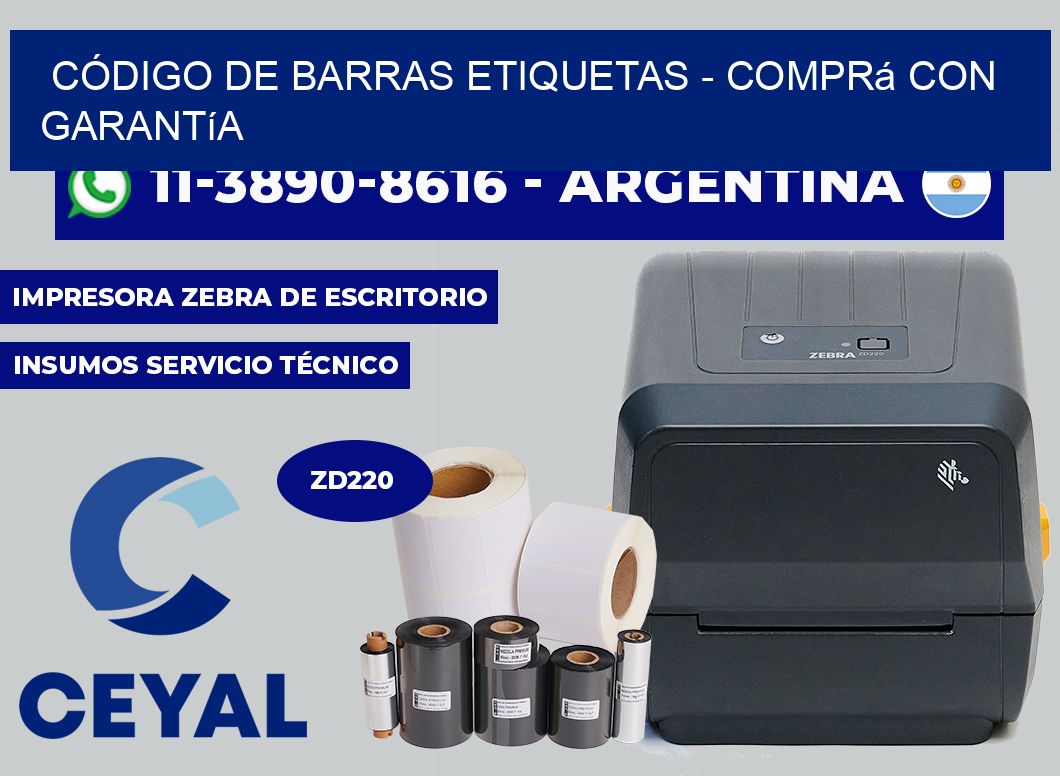 CÓDIGO DE BARRAS ETIQUETAS - Comprá con garantía