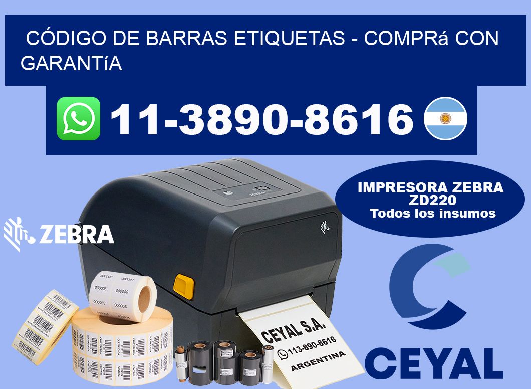 CÓDIGO DE BARRAS ETIQUETAS - Comprá con garantía