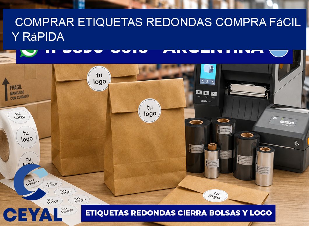 COMPRAR ETIQUETAS REDONDAS Compra fácil y rápida
