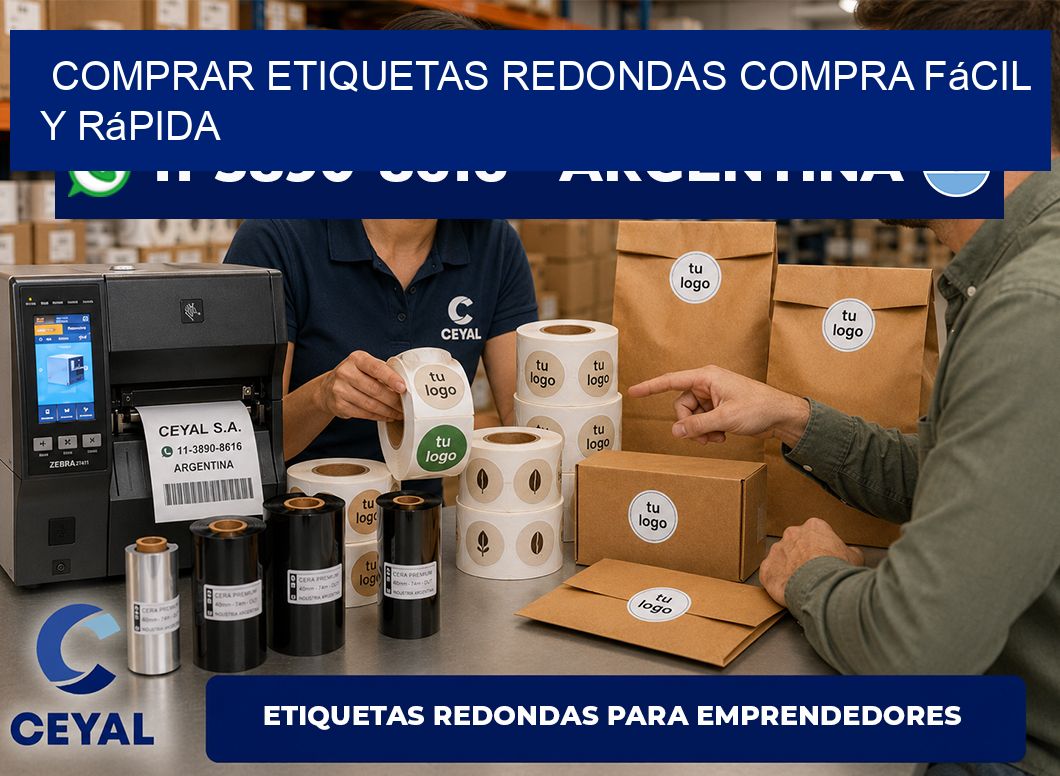 COMPRAR ETIQUETAS REDONDAS Compra fácil y rápida
