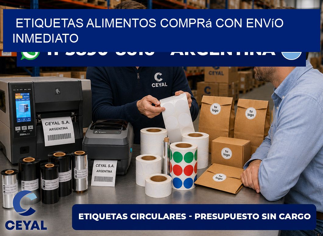 ETIQUETAS ALIMENTOS Comprá con envío inmediato