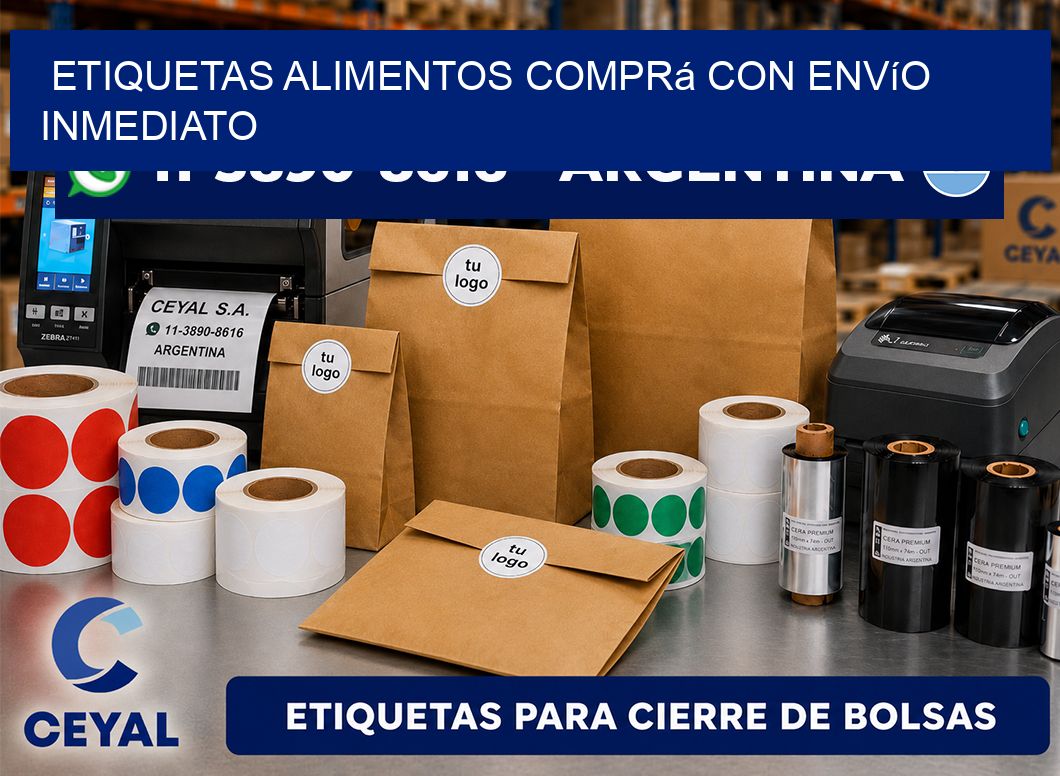 ETIQUETAS ALIMENTOS Comprá con envío inmediato