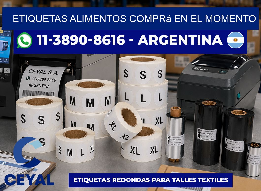 ETIQUETAS ALIMENTOS Comprá en el momento