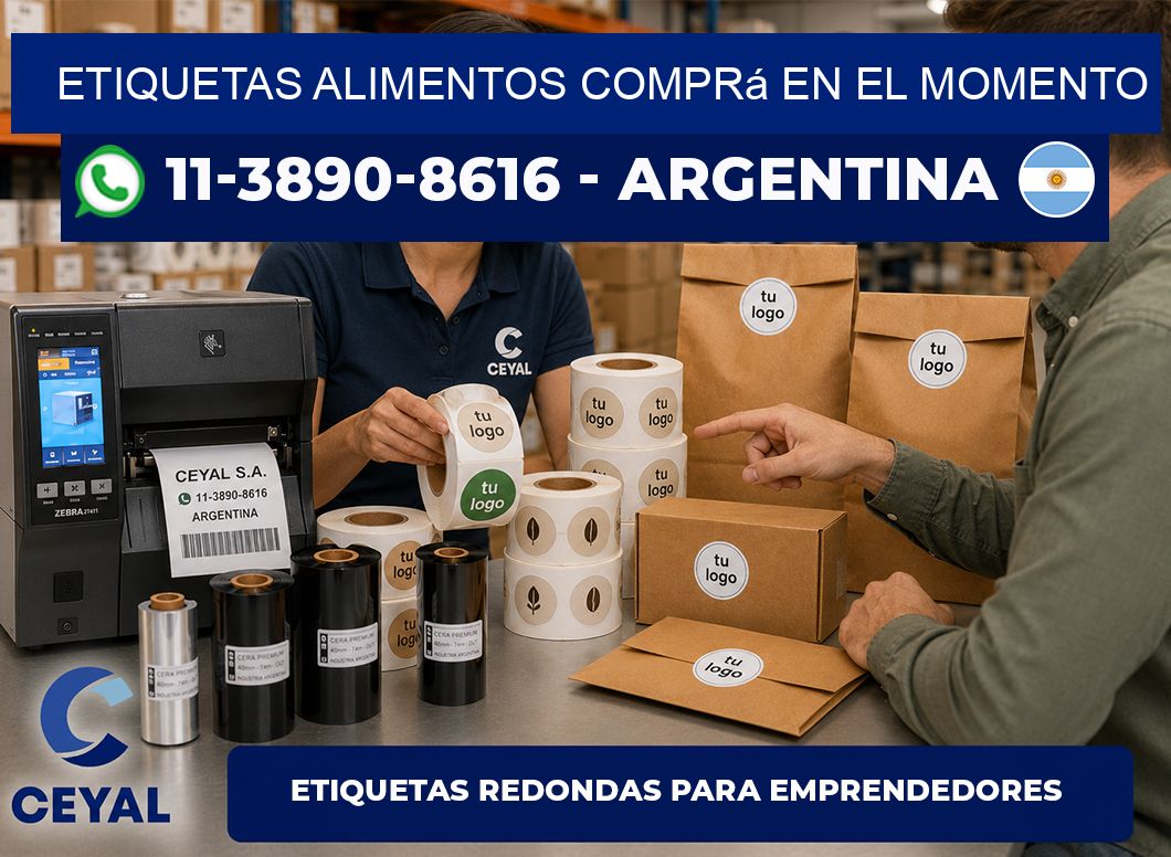 ETIQUETAS ALIMENTOS Comprá en el momento