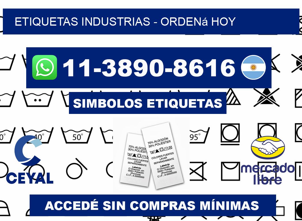 ETIQUETAS INDUSTRIAS - Ordená hoy