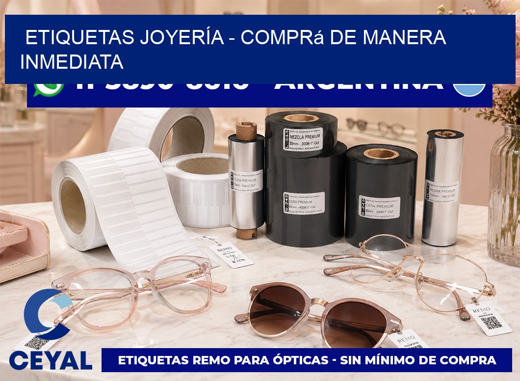 ETIQUETAS JOYERÍA - Comprá de manera inmediata