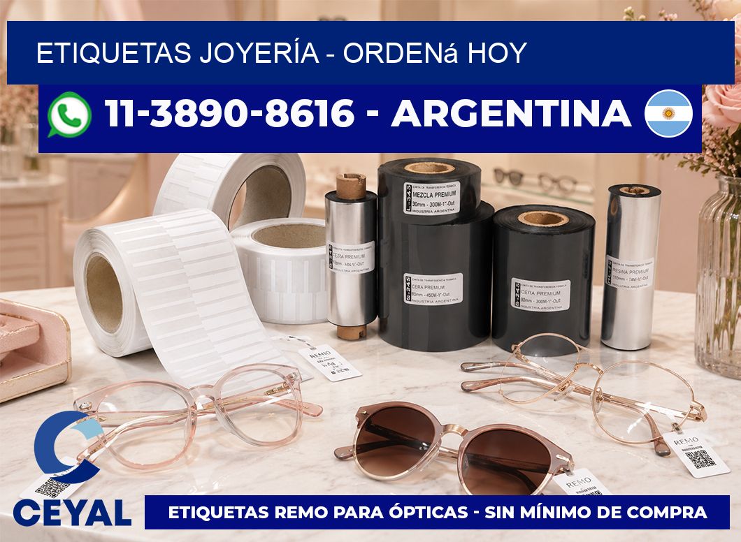 ETIQUETAS JOYERÍA - Ordená hoy