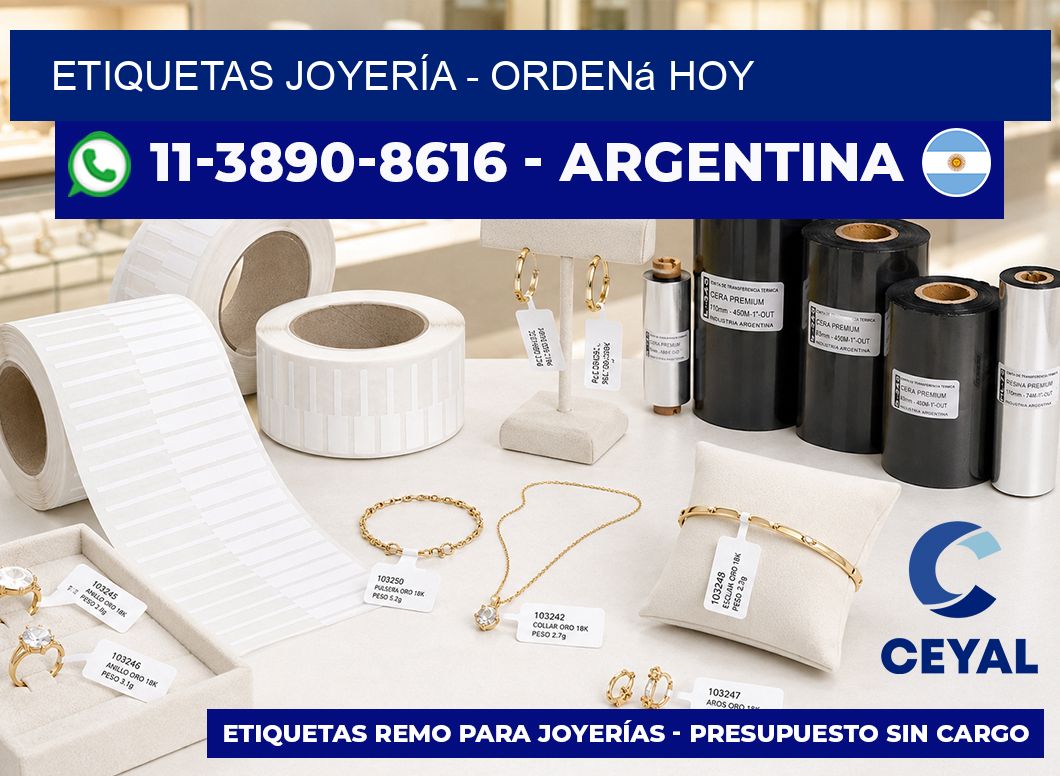 ETIQUETAS JOYERÍA - Ordená hoy