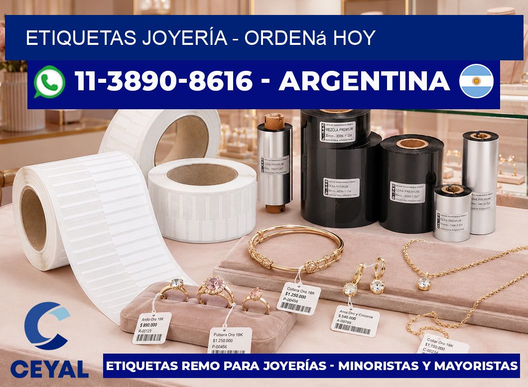 ETIQUETAS JOYERÍA – Ordená hoy