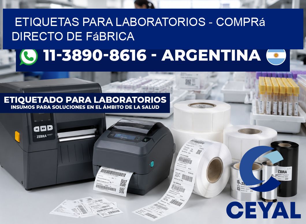 ETIQUETAS PARA LABORATORIOS - Comprá directo de fábrica