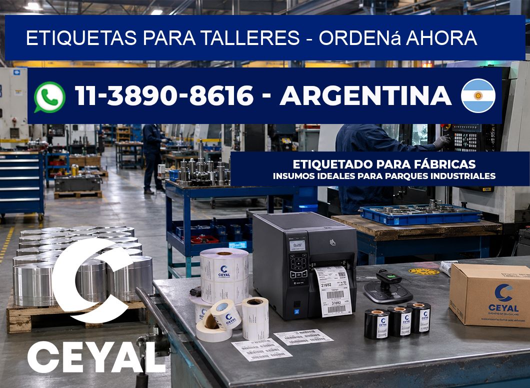 ETIQUETAS PARA TALLERES - Ordená ahora