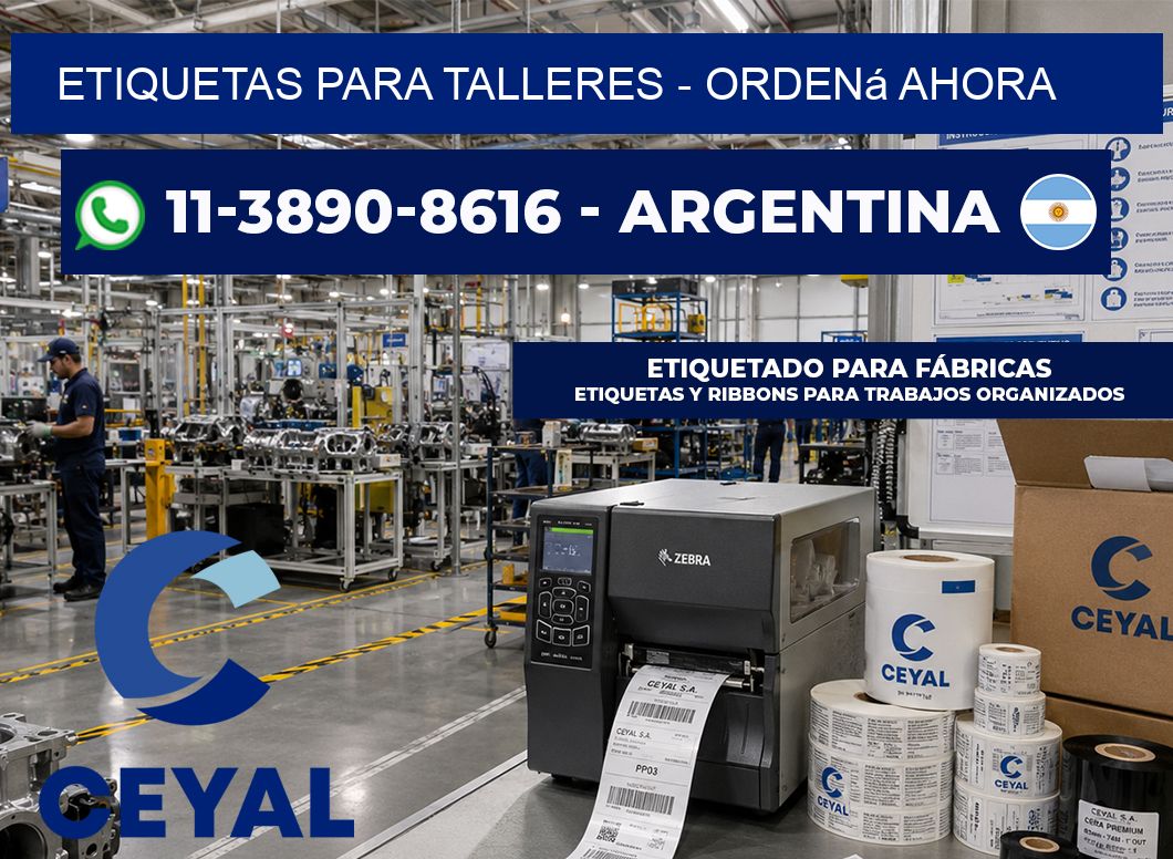 ETIQUETAS PARA TALLERES – Ordená ahora
