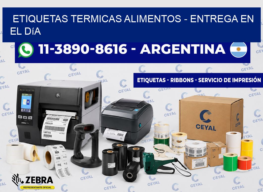 ETIQUETAS TERMICAS ALIMENTOS - Entrega en el día