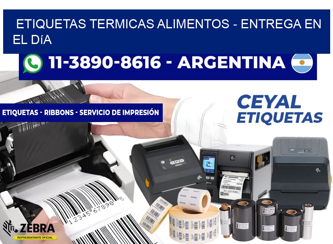 ETIQUETAS TERMICAS ALIMENTOS - Entrega en el día