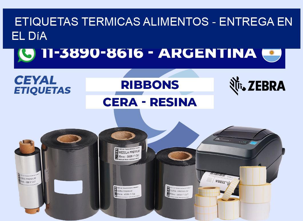 ETIQUETAS TERMICAS ALIMENTOS - Entrega en el día