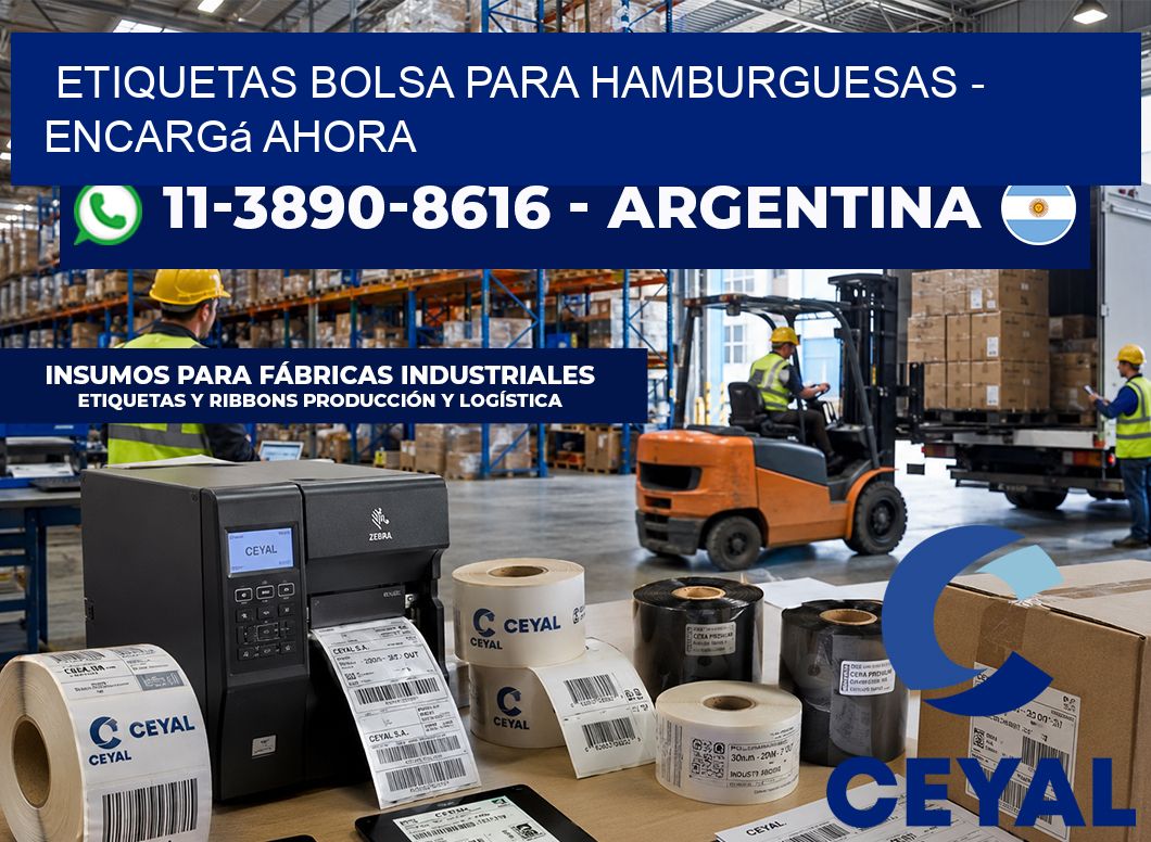 Etiquetas Bolsa para hamburguesas – Encargá ahora