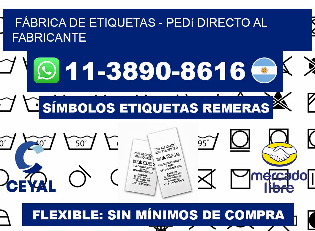 FÁBRICA DE ETIQUETAS - Pedí directo al fabricante