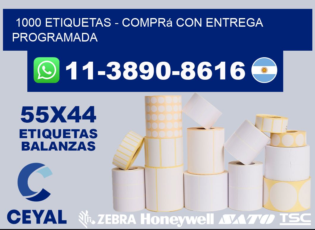 1000 ETIQUETAS - Comprá con entrega programada