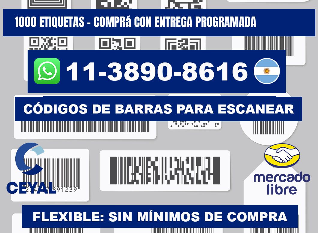 1000 ETIQUETAS - Comprá con entrega programada